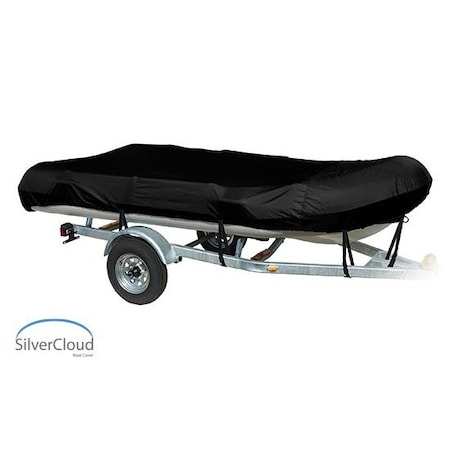 Eevelle Boat Cover INFLATABLE, Outboard Fits 15ft 6in L up to 76in W Black SCINF1576B-BLK